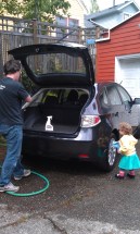 toddler activity carwash chore