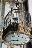 Time Flies Birdcage Clock