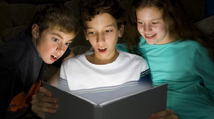 Stock Photo of Children Discovering Reading