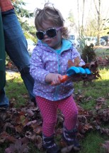 No one has raked leaves this fashionably in the history of raking leaves.