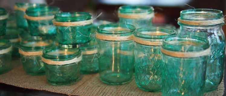 Tinted Mason Jars