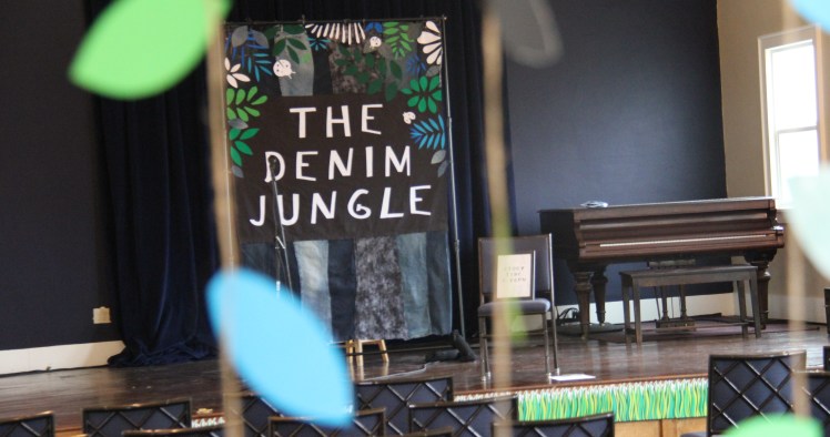 Leaves Banner Stage Reading Book Launch Party